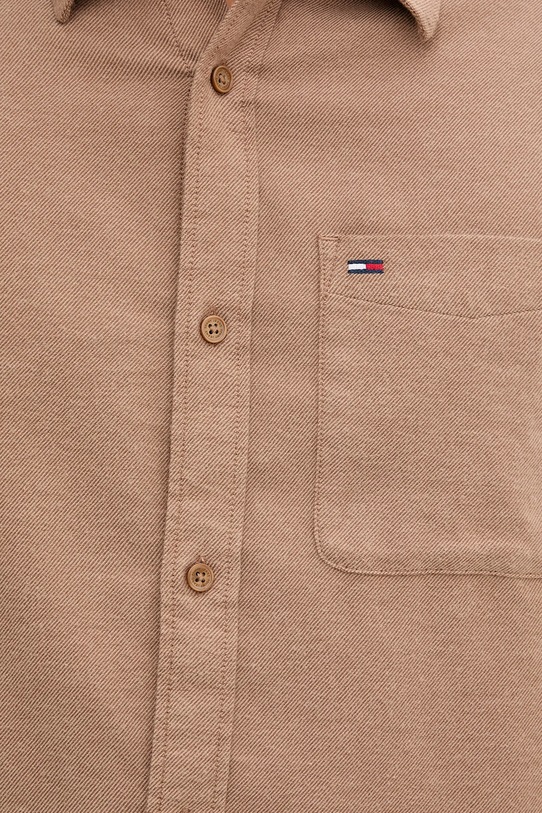 Bavlněná košile Tommy Jeans DM0DM22023 hnědá