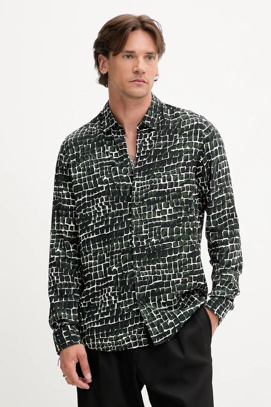 HUGO cămașă lung verde 50545358