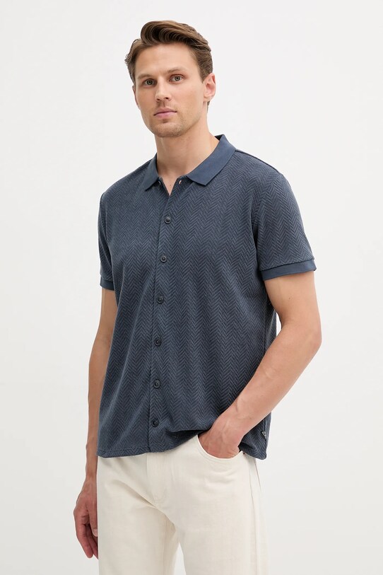 Guess cămașă CALVIN scurt albastru M5YP20.KCWN2