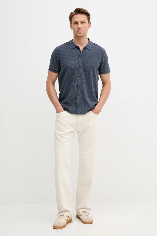 Guess cămașă CALVIN M5YP20.KCWN2 albastru AW25