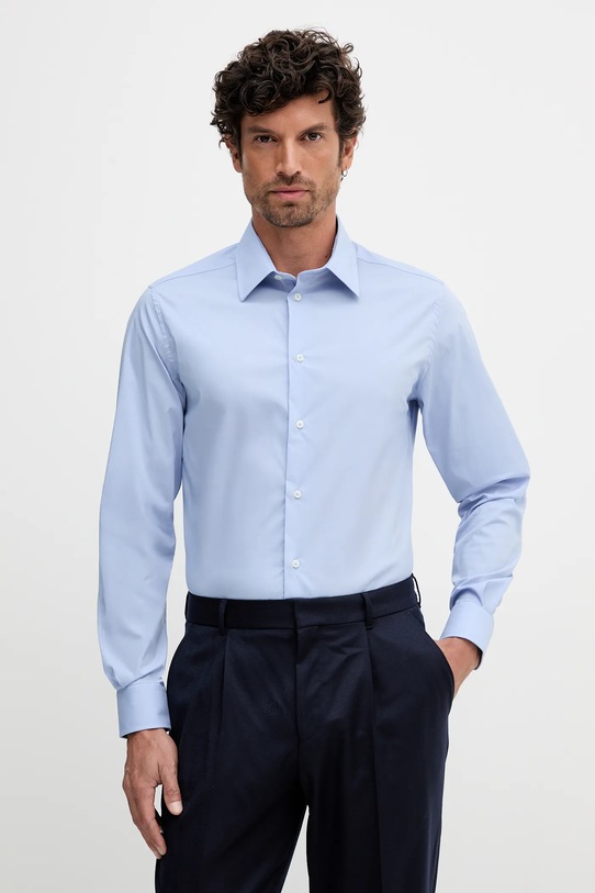 Košulja United Colors of Benetton večernje plava 551MUQ049