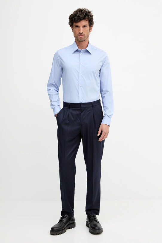 Košulja United Colors of Benetton 551MUQ049 plava AW25