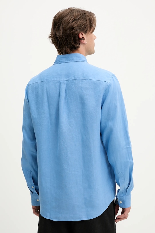 Odzież Les Deux koszula lniana Konrad 1000001 niebieski