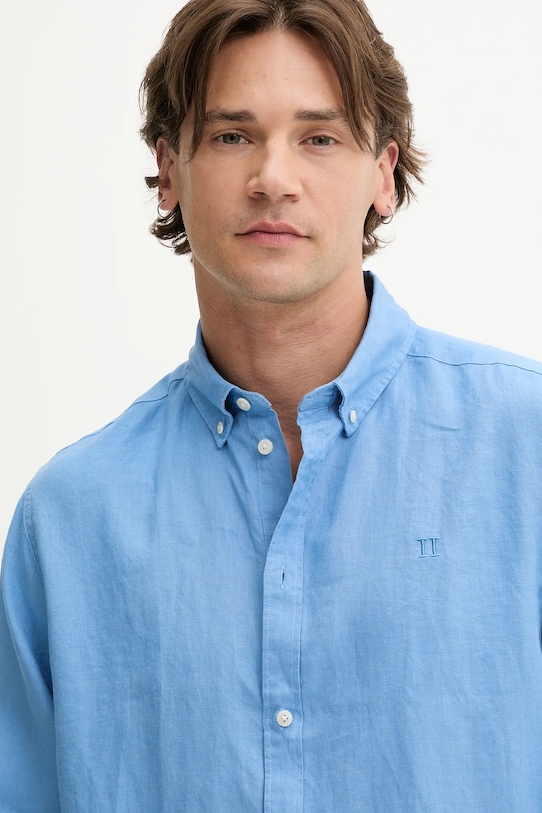 Les Deux koszula lniana Konrad niebieski 1000001
