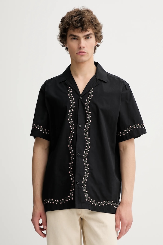 Бавовняна сорочка Les Deux короткий чорний 1000141