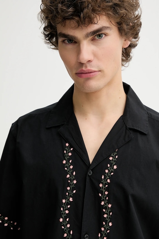 Бавовняна сорочка Les Deux чорний 1000141