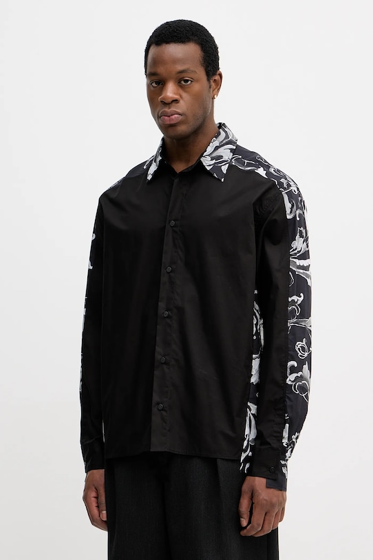 Versace Jeans Couture camicia in cotone floreale nero 79GAL212.NS698