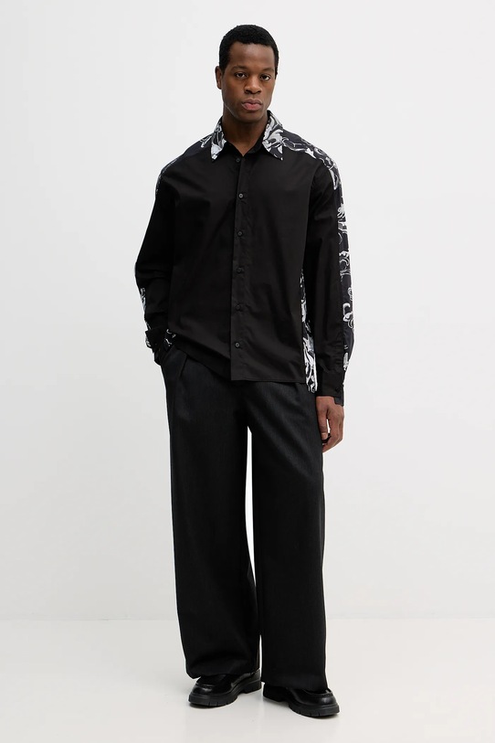 Versace Jeans Couture koszula bawełniana 79GAL212.NS698 czarny AW25