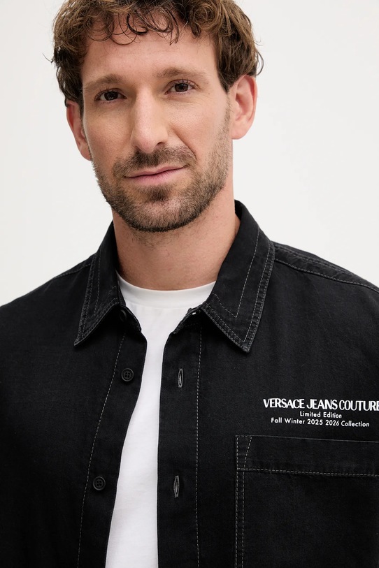 Bavlnená košeľa Versace Jeans Couture čierna 79GAL251.DW118SW0