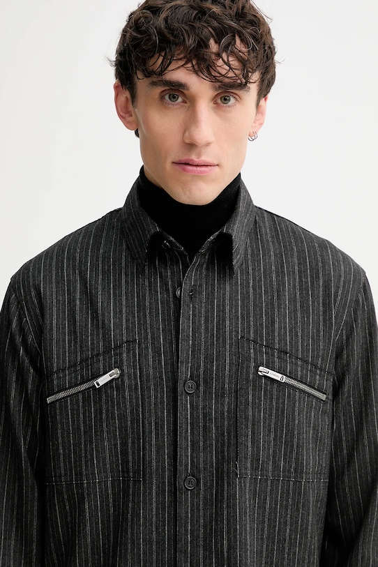 Vlněná košile Iceberg šedá G090.3082