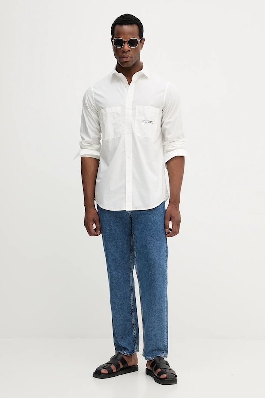 Bavlnená košeľa Armani Exchange XM000959.AF12994 béžová AW25