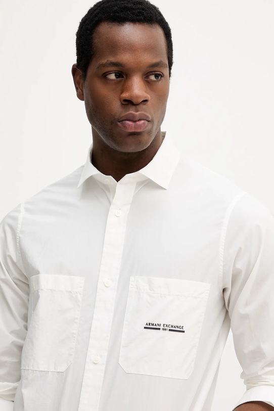 Armani Exchange koszula bawełniana beżowy XM000959.AF12994