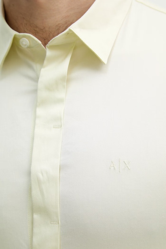 Armani Exchange сорочка чоловіча бавовняна з еластаном 8NZCBD.ZN10Z. бежевий