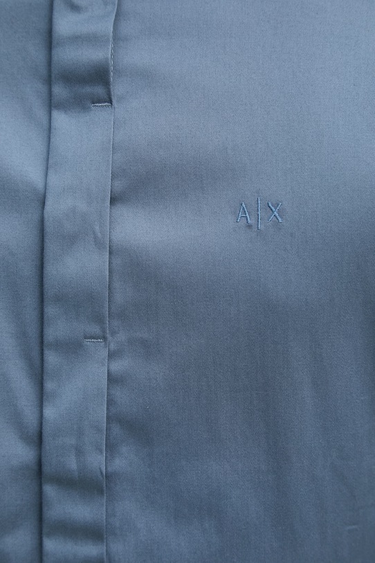 Armani Exchange košeľa pánska bavlnená s elastanom 8NZCBD.ZN10Z. modrá