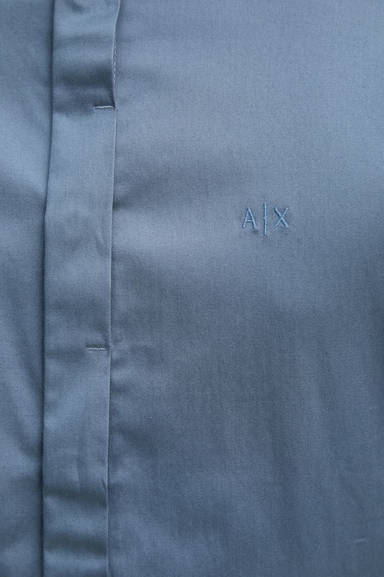 Armani Exchange košeľa pánska bavlnená s elastanom 8NZCBD.ZN10Z. modrá