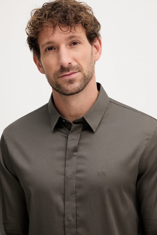 Košeľa Armani Exchange hnedá 8NZCBD.ZN10Z.