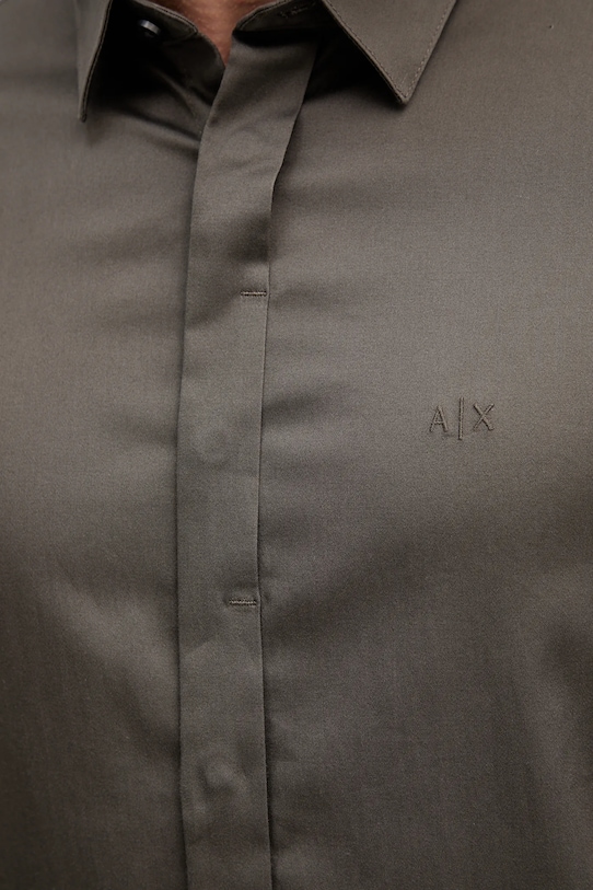 Košeľa Armani Exchange 8NZCBD.ZN10Z. hnedá