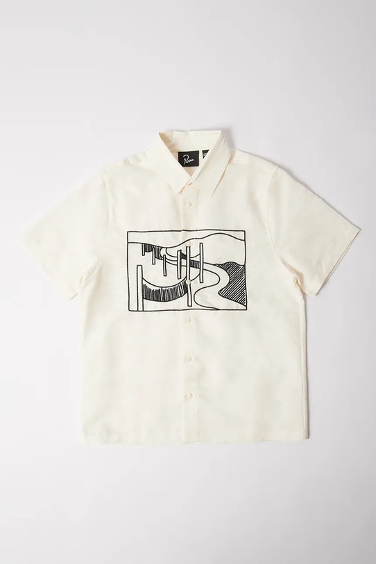 by Parra koszula z bawełną The dunes pozostałe beżowy 54140