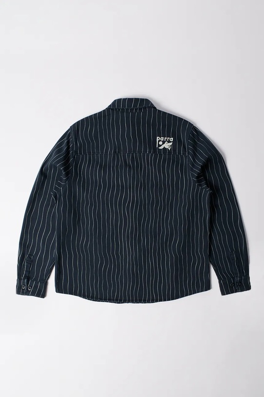 Памучна риза by Parra Meandering lines 54236 тъмносин AW25