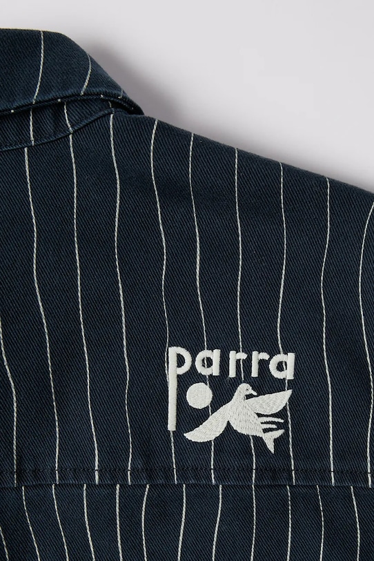Abbigliamento by Parra camicia in cotone Meandering lines 54236 blu navy