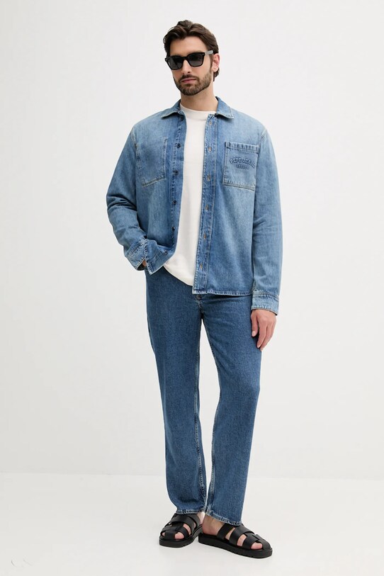 Pepe Jeans cămașă jeans PM309081 albastru AW25