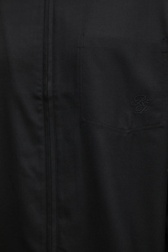 Represent koszula z dodatkiem wełny Zip Up Wool czarny MLM100423