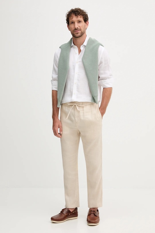 Hackett London koszula lniana HM3010346 biały AW25