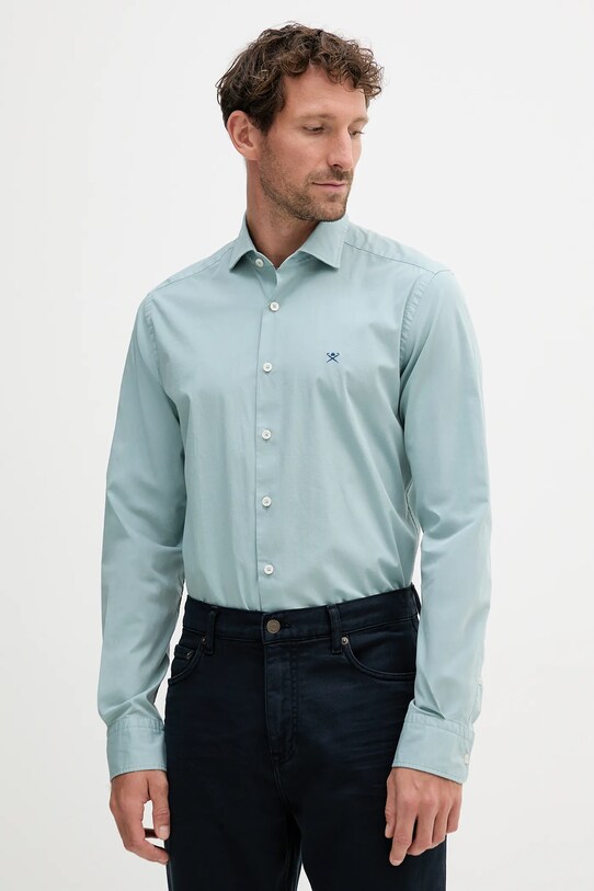 Hackett London koszula z elastanem szary HM3010359