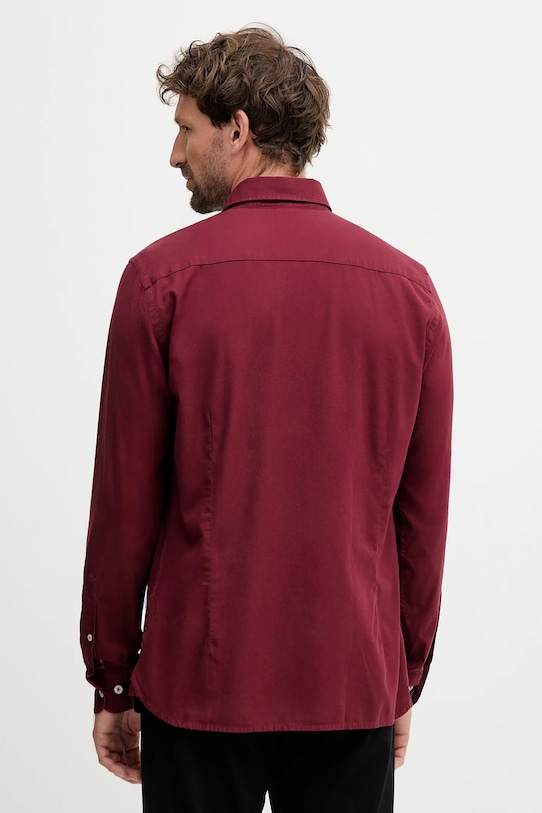 Odzież Hackett London koszula bawełniana HM3010508 bordowy