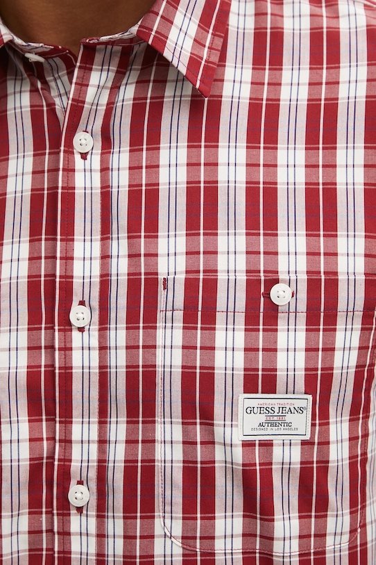Guess Jeans koszula bawełniana M5YH37.WH7Q1 bordowy