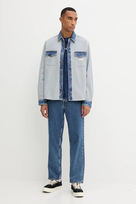 Rifľová košeľa Guess Jeans M5YH71.D5M56 modrá AW25