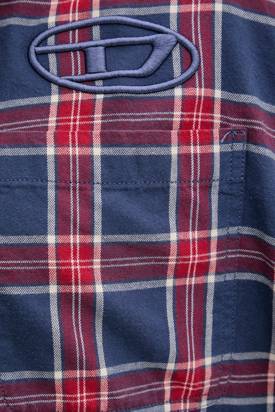 Бавовняна сорочка Diesel S-DEWNY-HOOD-AJFI A19446.0AJFI темно-синій