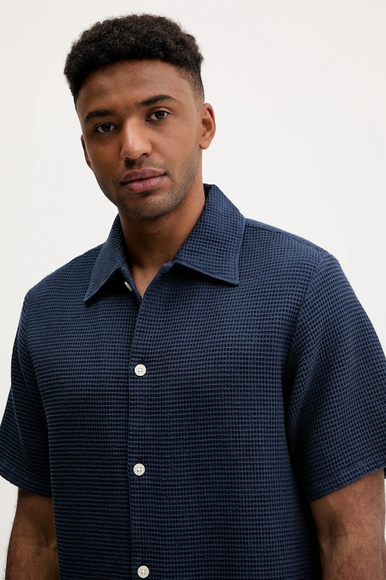 Marc O'Polo koszula bawełniana granatowy 5000006546