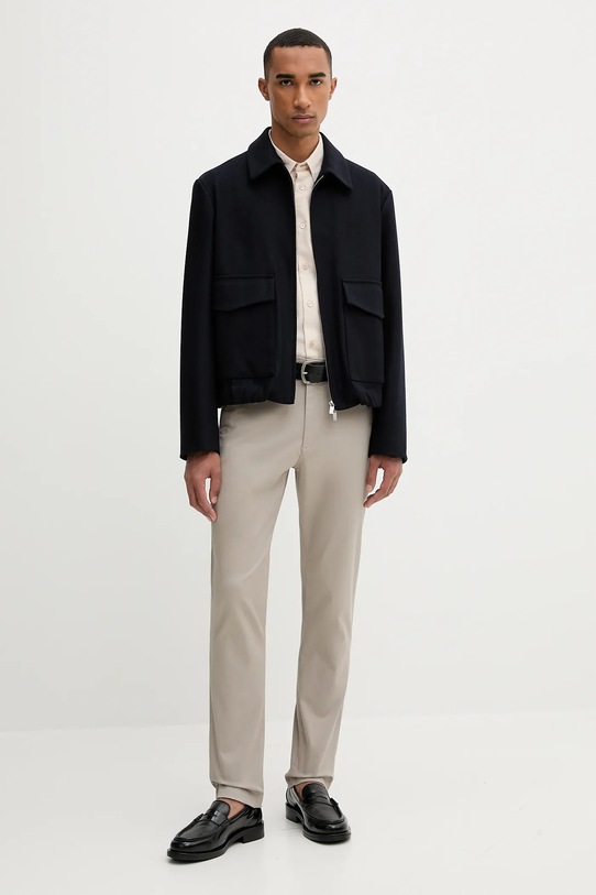 Vlněná košile PS Paul Smith M2R.687U.T22487 béžová AW25