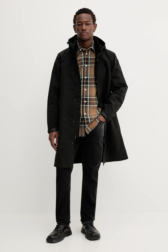 MSGM koszula bawełniana 3940ME11L.257500 brązowy AW25