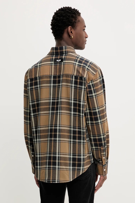 Odzież MSGM koszula bawełniana 3940ME11L.257500 brązowy