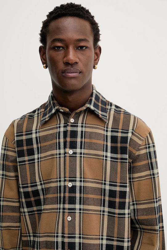 Бавовняна сорочка MSGM коричневий 3940ME11L.257500