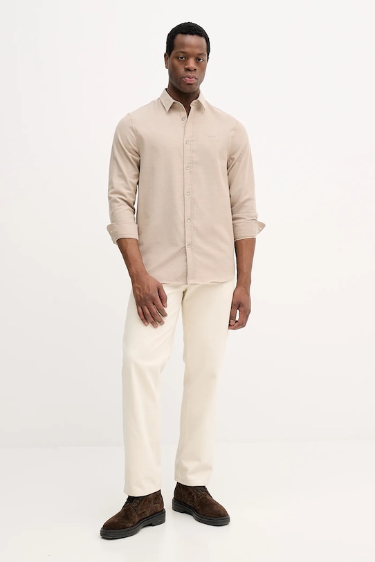 Guess koszula bawełniana M5BH26.W1961 beżowy AW25