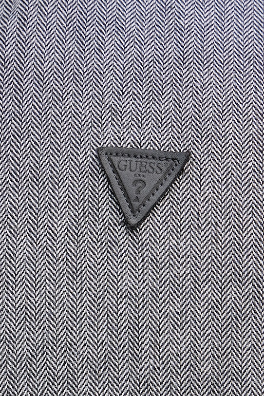 Guess koszula bawełniana HERRINGBONE M5BH42.W2041 szary