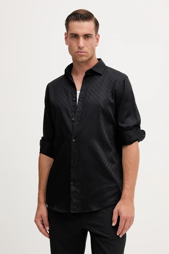 Bavlnená košeľa Armani Exchange regular čierna XM001142.AF13131