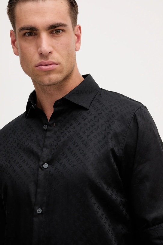 Bavlnená košeľa Armani Exchange čierna XM001142.AF13131