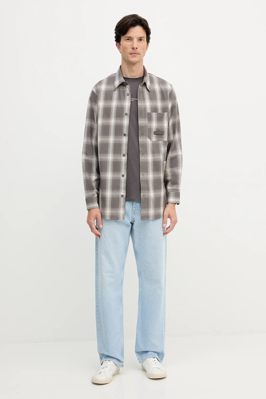 Armani Exchange koszula bawełniana XM001149.AF16626 szary AW25