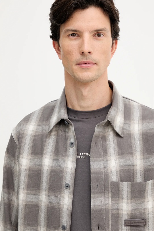 Armani Exchange koszula bawełniana szary XM001149.AF16626
