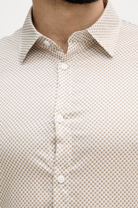 Armani Exchange рубашка для мужчин из хлопка XM001942.AF19194 бежевый