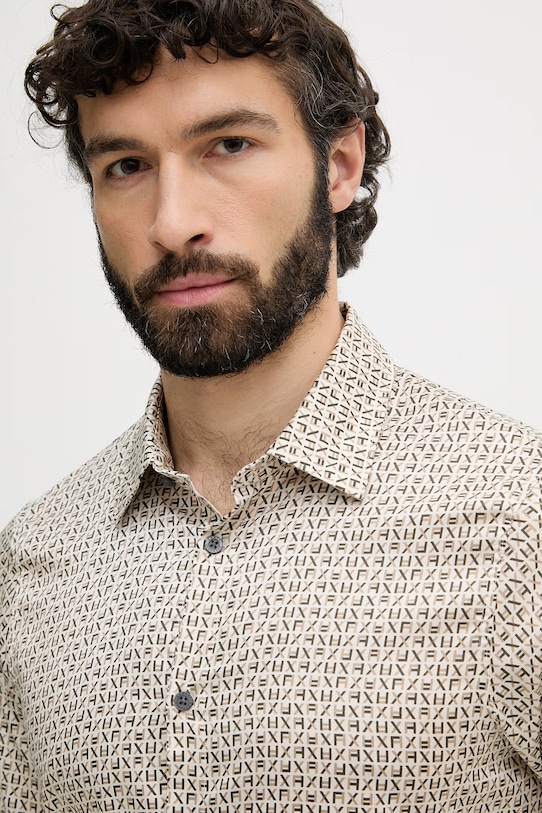 Armani Exchange košeľa pánska bavlnená béžová XM001942.AF19194