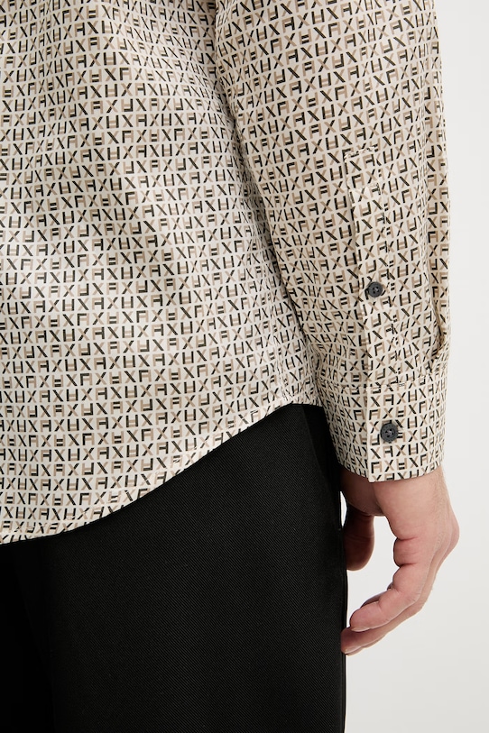 Armani Exchange košeľa pánska bavlnená XM001942.AF19194 béžová