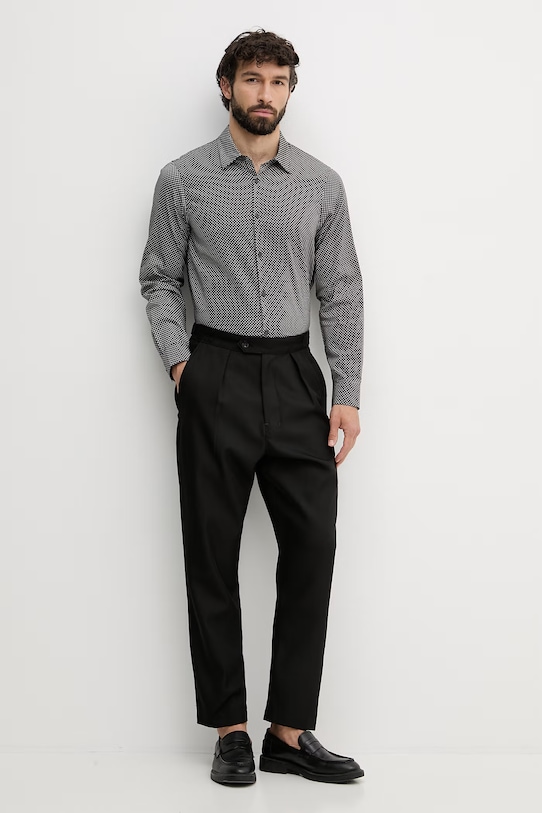 Armani Exchange srajca moška bombažna XM001942.AF19194 siva SS26