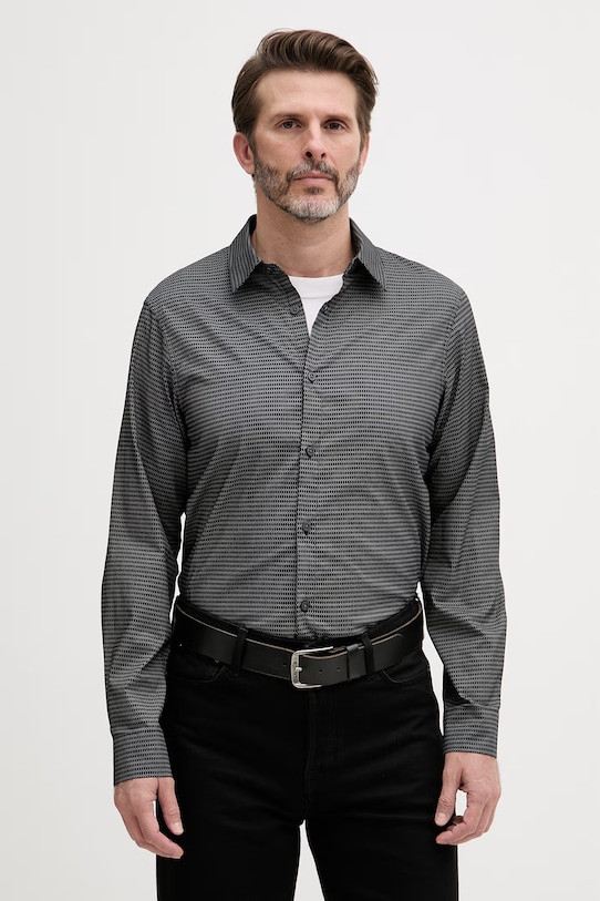 Armani Exchange košeľa pánska bavlnená čierna XM001942.AF19194