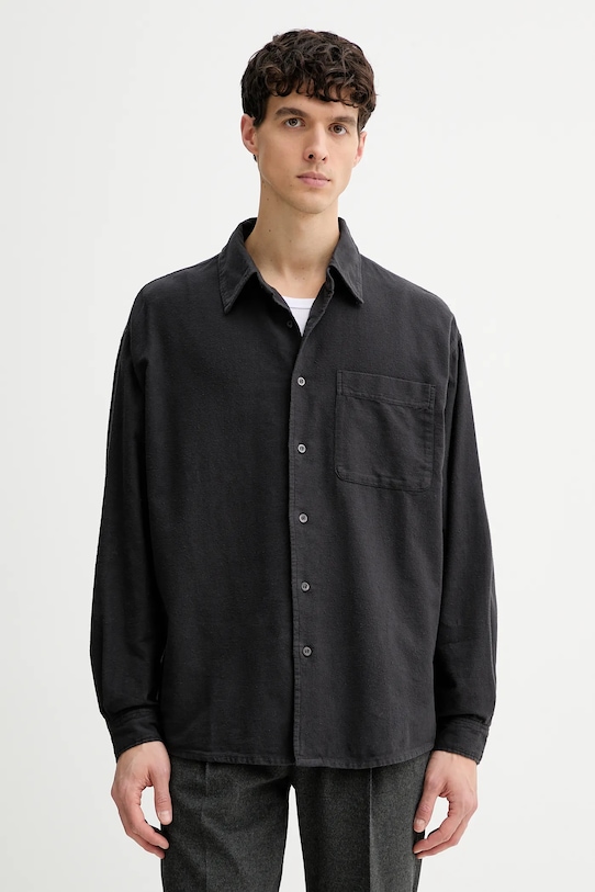 Хлопковая рубашка American Vintage casual серый MENY06A