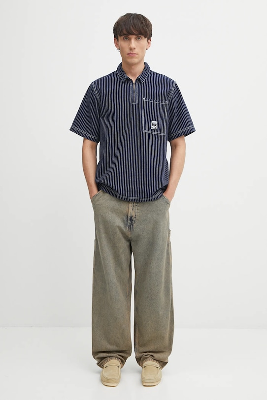 Bavlněné polo tričko adidas Originals Graphic Lo Sh JW0169 námořnická modř